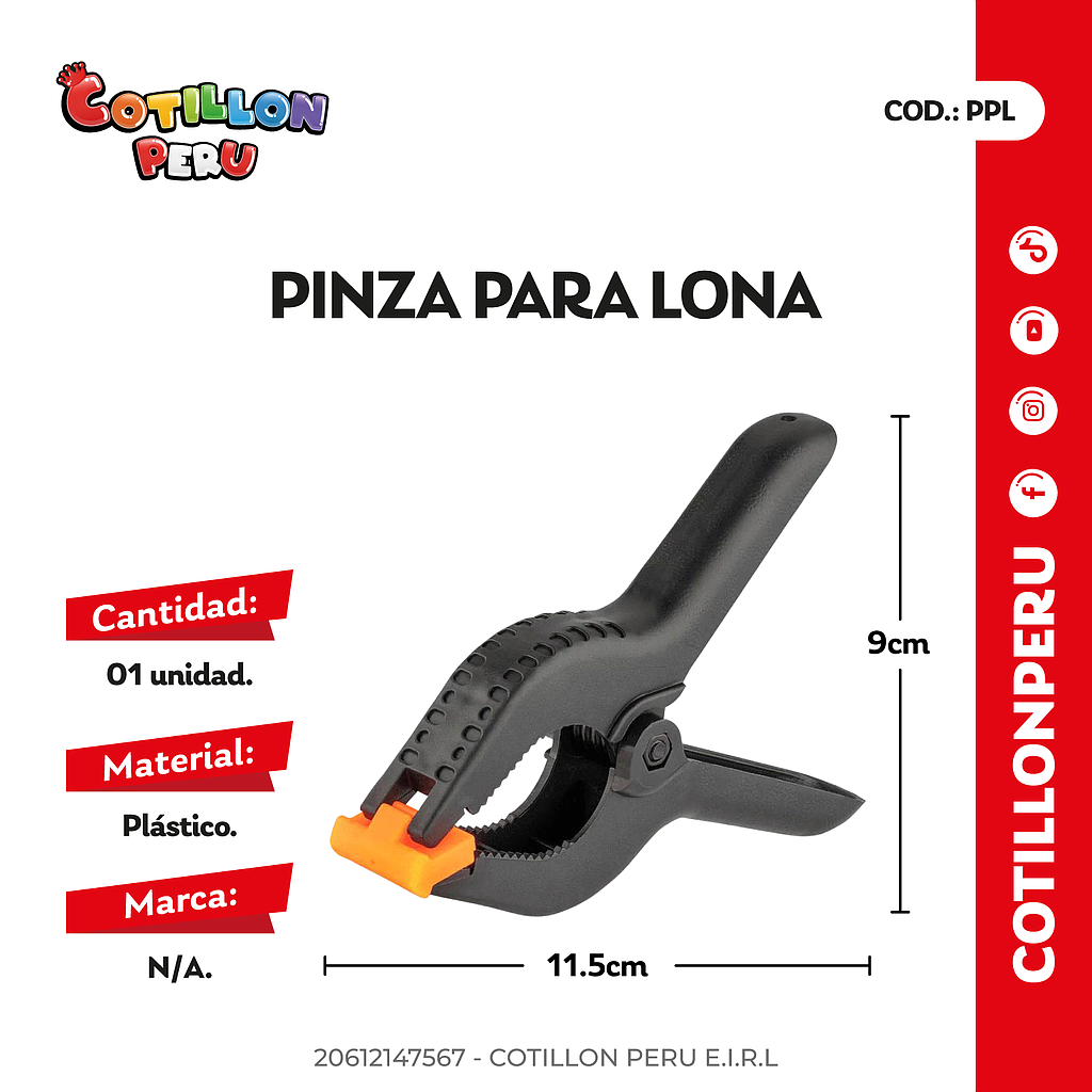 Pinza Para Lona x 1 Und