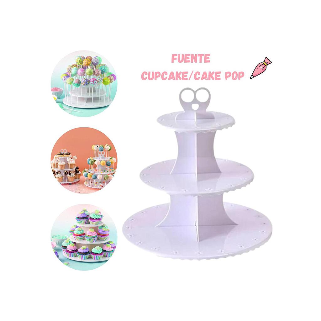 Porta Cupcakes De 3 Pisos C/P  x  1 Und